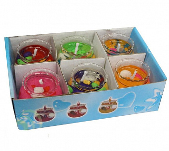 Подарочный набор гелевых мини-свечей в стаканчиках 3 см, 6 шт Подарочный набор гелевых мини-свечей в стаканчиках 3 см, 6 шт