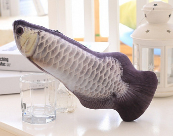 00021790 Мягкая игрушка-антистресс для кошек Серый Карп