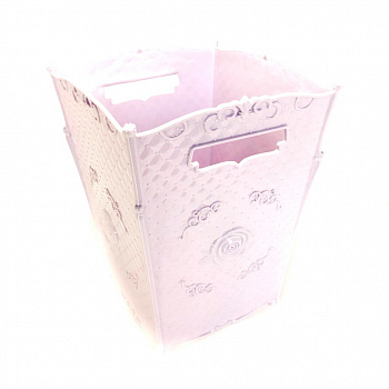 00006718 Пластиковая декоративная корзина с ручками, 18х18х25 см