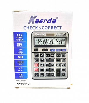 Настольный 14-разрядный калькулятор с двойным питанием Kaerda KA-9914C