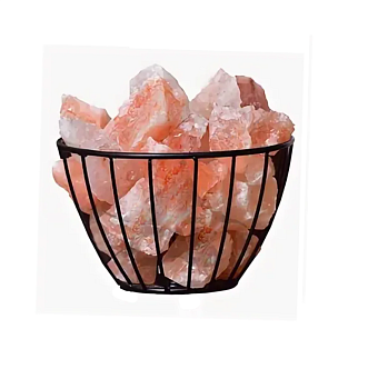 Солевая лампа Железная огненная корзина Himalayan Salt Lamp Iron Basket Fire Bowl Shape