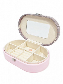 00021770 Овальная шкатулка для ювелирных изделий Клетка, 22.5х14х6.5 см