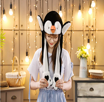 00028069 Светодиодная шапка Пингвин с подвижными лапками