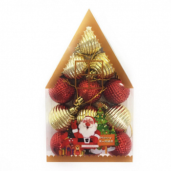 00011969 Набор новогодних елочных украшений Merry X-Mas, 12 шт