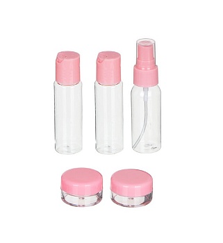 Косметический дорожный набор ёмкостей, 5 предметов