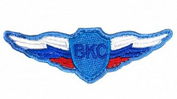 Шеврон на липучке ВКС крылья, 9х2.5 см