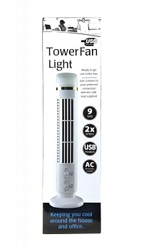 Настольный портативный вентилятор-башня  Usb Tower Fan Light
