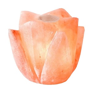 Солевой подсвечник Роза Himalayan Salt Candle Holder Rose