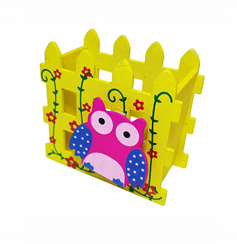 00022845 Детская деревянная подставка для канцелярии Заборчик