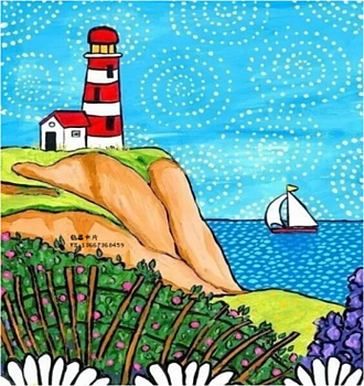 Алмазная мозаика картина стразами Маяк, 15х20 см