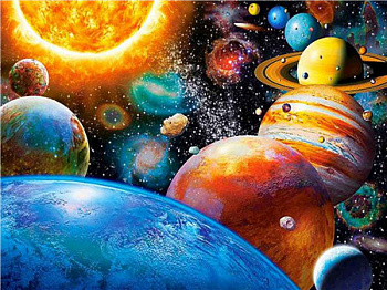 Алмазная мозаика картина стразами Солнечная система, 50х65 см Алмазная мозаика картина стразами Солнечная система, 50х65 см