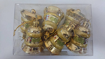 00007641 Набор ёлочных игрушек КОЛОКОЛЬЧИК 6 шт