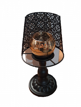 Ажурный металлический подсвечник, 23 см