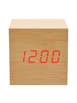 00024393 Часы электронные настольные, цвет символов красный 6,3х6,3х6,3 см