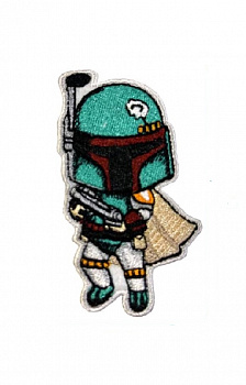 Нашивка на липучке Боба Фетт, 4.5х7 см