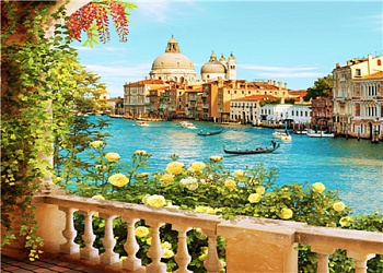 Алмазная мозаика картина стразами Венецианский пейзаж, 30х40 см