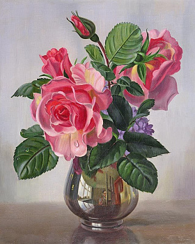 Алмазная мозаика картина стразами Цветы в вазе, 30х40 см