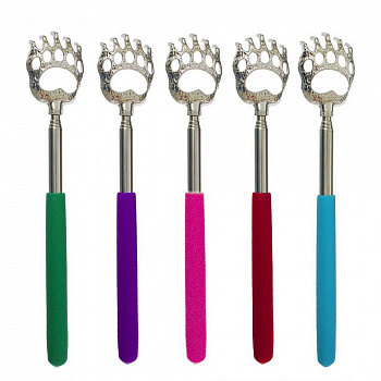 00034386 Телескопическая чесалка с прорезиненной ручкой Лапа