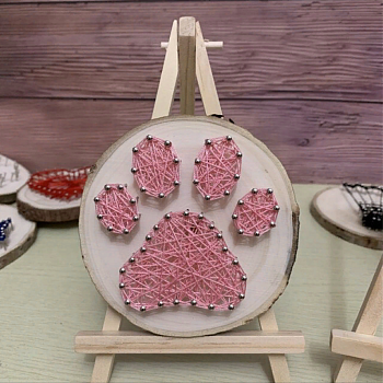 Набор для творчества Стринг Арт Лапка розовая, 11х11 см