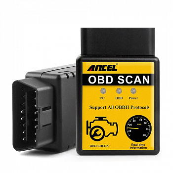 Автомобильный диагностический сканер OBD2 Scan Ancel ELM327 V1.5 Bluetooth