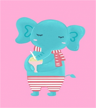 Алмазная мозаика картина стразами Слоник, 15х20 см Алмазная мозаика картина стразами Слоник, 15х20 см