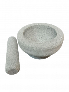 Гранитная ступка с пестиком, 8х14 см