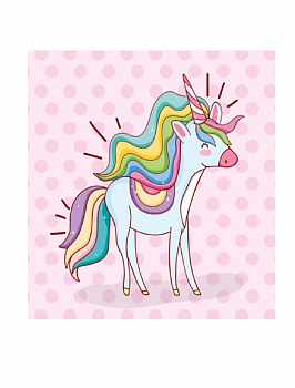 Алмазная мозаика картина стразами Радужный единорог, 15х20 см Алмазная мозаика картина стразами Радужный единорог, 15х20 см
