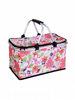 00025949 Термокорзина для покупок и пикника Цветы, 29 л