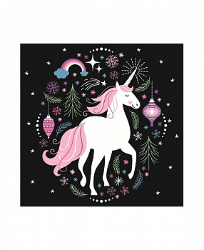Алмазная мозаика картина стразами Сказочный единорог, 30х30 см Алмазная мозаика картина стразами Сказочный единорог, 30х30 см