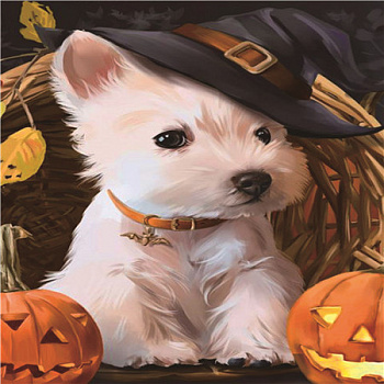 Алмазная мозаика картина стразами Щенок в шляпе, 30х30 см Алмазная мозаика картина стразами Щенок в шляпе, 30х30 см