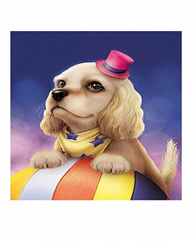 Алмазная мозаика картина стразами Щенок спаниеля, 15х20 см Алмазная мозаика картина стразами Щенок спаниеля, 15х20 см