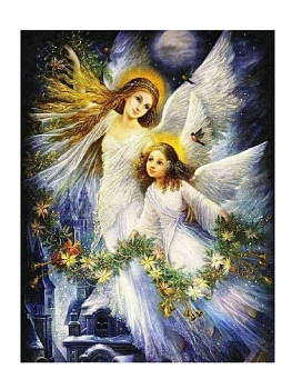 Алмазная мозаика картина стразами Ангелы, 50х65 см