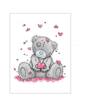 Алмазная мозаика картина стразами Мишка Тедди, 15х20 см
