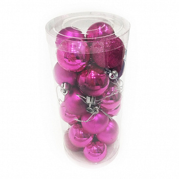 00011970 Набор ёлочных украшений Шары 4 см, 24 шт