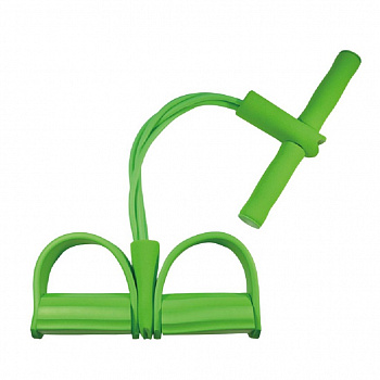 00018096 Универсальный латексный эспандер с ручками и упорами для ног, 4 трубки