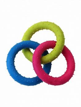 Игрушка для собак Тройные кольца с шипами