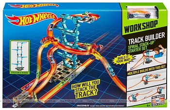 Игровой набор СПИРАЛЬ Hot Wheels WORK SHOP TRACK BULDER SPIRAL STARTER SET, арт 5771