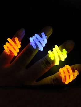 Светящееся спиральное кольцо Glow Spiral Ring, 2 шт