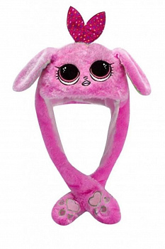 00028091 Светодиодная шапка с подвижными ушками Кукла Лол
