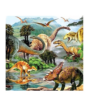 Алмазная мозаика картина стразами Мир юрского периода, 30х30 см