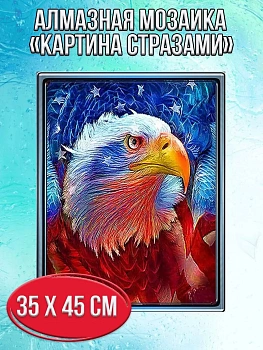 Алмазная мозаика картина стразами Орёл, 40х50 см