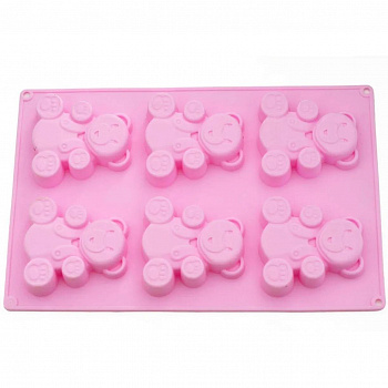 00028958 Силиконовая форма для выпечки, желе и других десертов Барни, 6 ячеек, 29х17 см