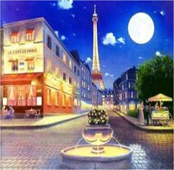 Алмазная мозаика картина стразами Вечерний Париж, 30х40 см