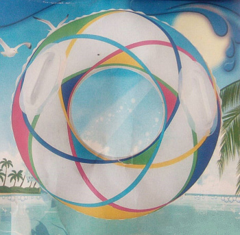 Белый надувной круг с ручками, 70 см