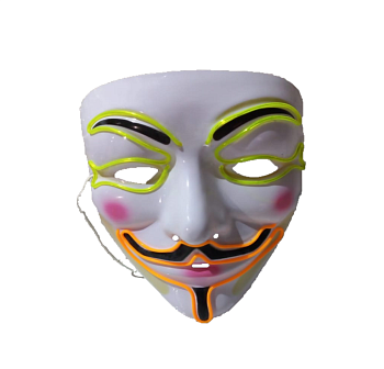 00033264 Неоновая маска Гая Фокса