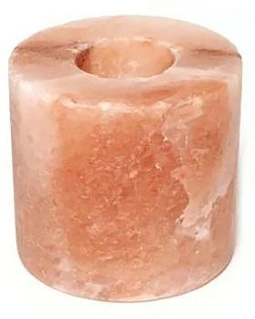 Солевой подсвечник для чайной свечи Цилиндр Himalayan Salt Candle Holder Cylinder Shape