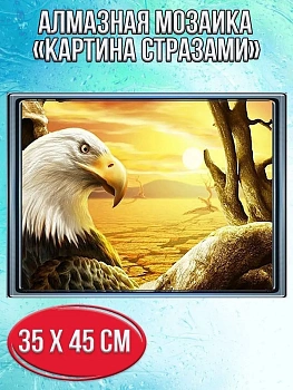 Алмазная мозаика картина стразами Орёл, 40х50 см