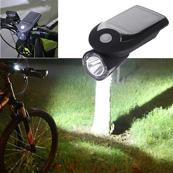 Велофара с солнечной батареей Solar Usb Bicycle Light FY-307