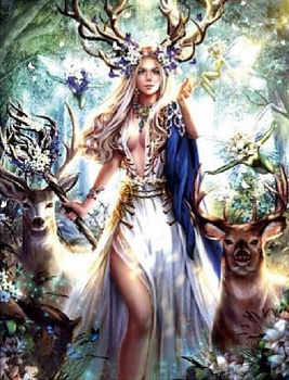 Алмазная мозаика картина стразами Лесная фея, 30х40 см