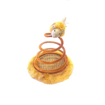 Дразнилка для кошек Мышка со звуковым сигналом на спирали, 19х22 см